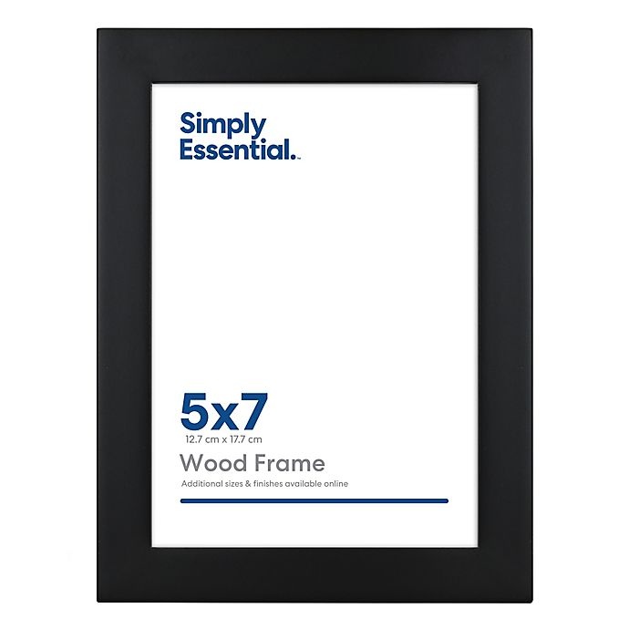 slide 1 of 2, Simply Essential Gallery Wood Picture Frame - Black, 5 in x 7 in