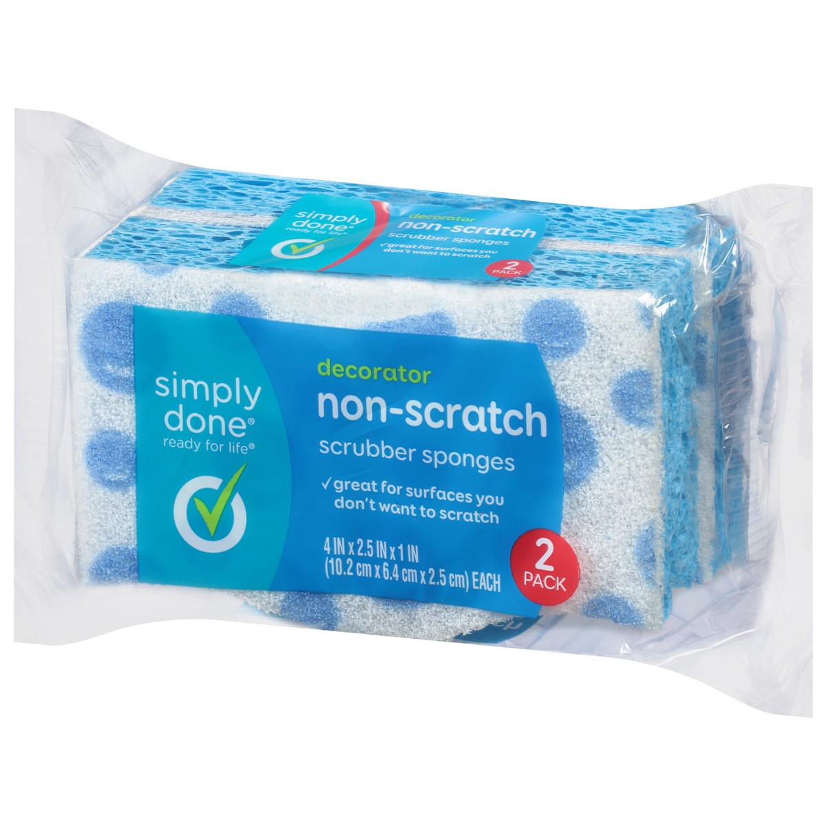 slide 5 of 9, Simply Done Decorator Non Scratch Scrubber Sponges, 2 ct