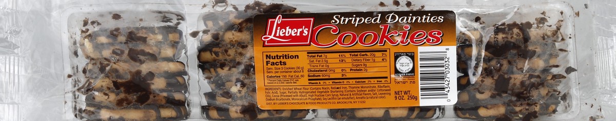 slide 4 of 5, Lieber's Striped Dainties Cookies, 9.5 oz