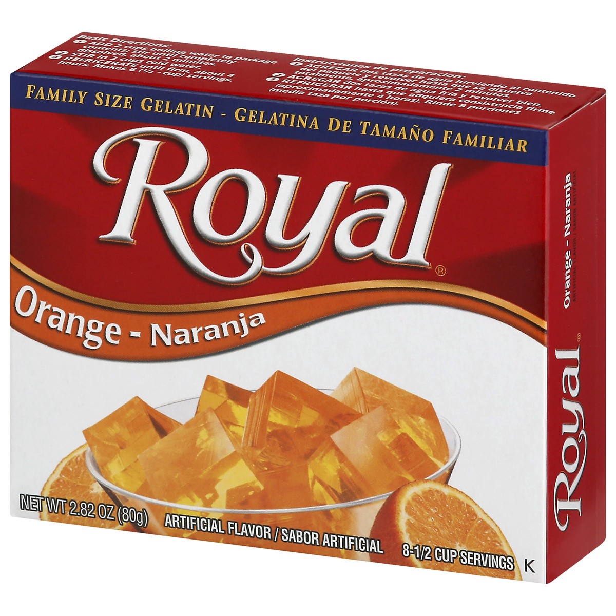 slide 9 of 13, Royal Family Size Orange Gelatin Family Size 2.82 oz, 2.82 oz