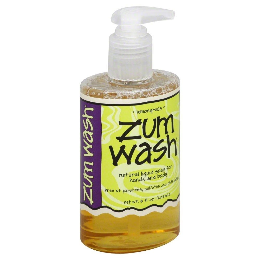 slide 1 of 1, Zum Wash Lemongrass Liquid Soap, 8 fl oz