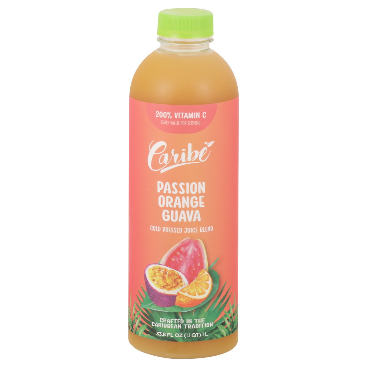 slide 3 of 4, Caribe Cold Pressed Passion Orange Guava Juice Blend 33.8 fl oz, 33.8 fl oz