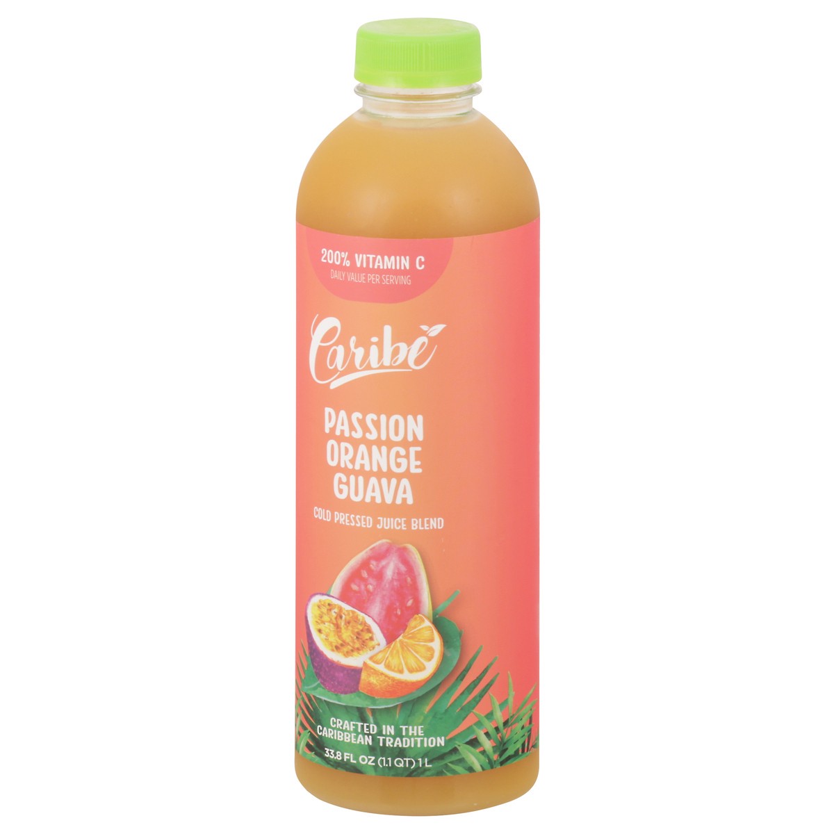 slide 2 of 4, Caribe Cold Pressed Passion Orange Guava Juice Blend 33.8 fl oz, 33.8 fl oz