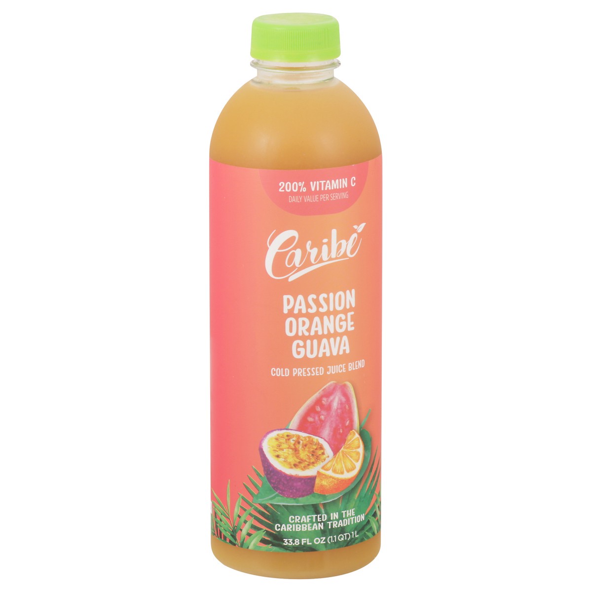 slide 4 of 4, Caribe Cold Pressed Passion Orange Guava Juice Blend 33.8 fl oz, 33.8 fl oz