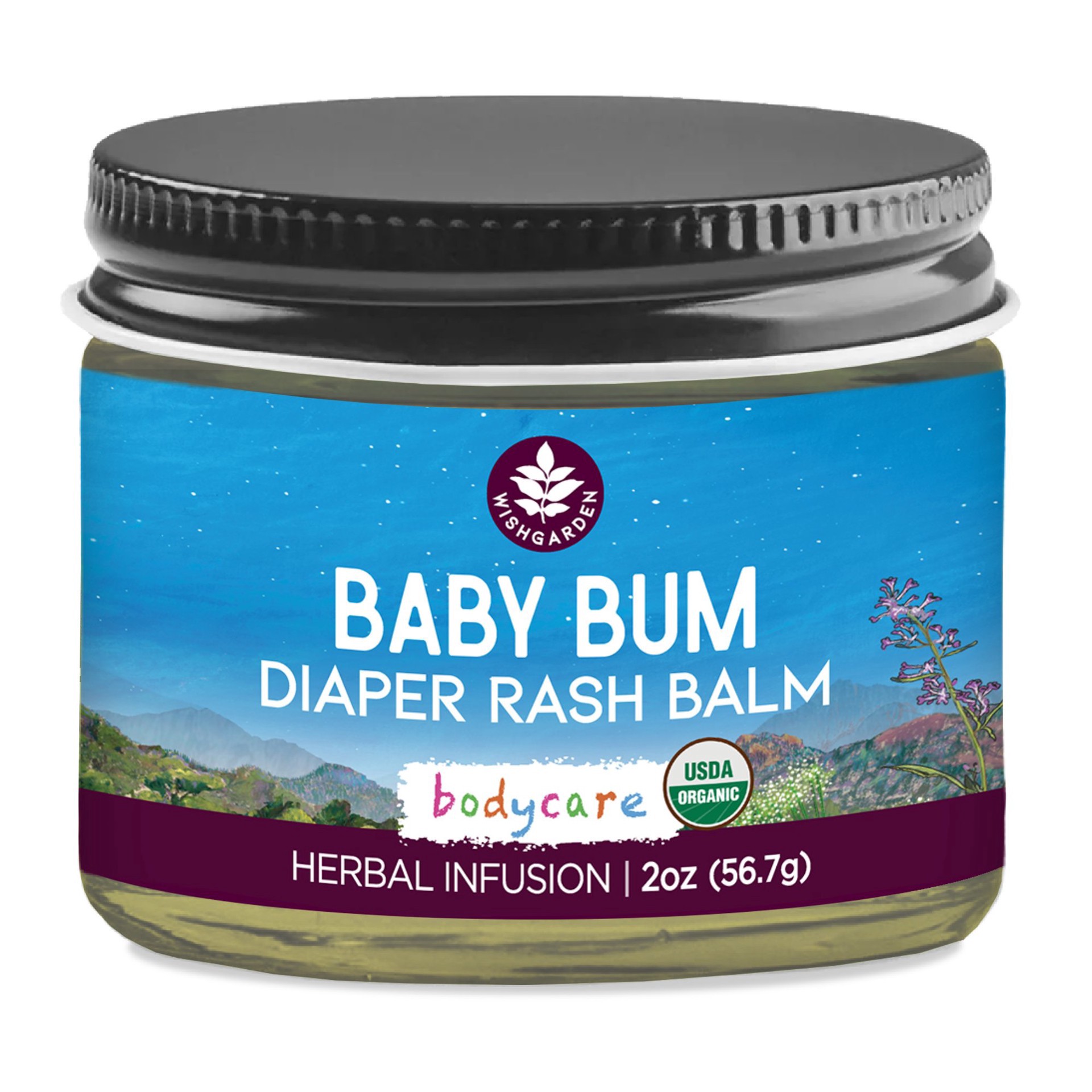 slide 1 of 1, WishGarden Herbs Baby Bum Diaper Rash Balm, 2 oz