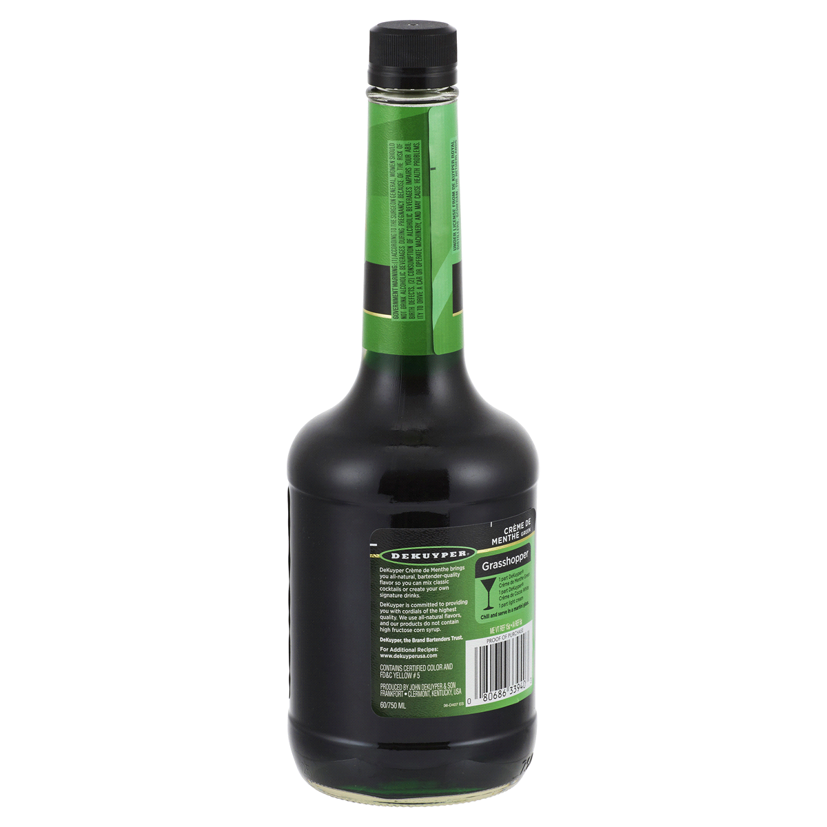 slide 2 of 2, Dekuyper Creme De Menthe Green, 750 ml