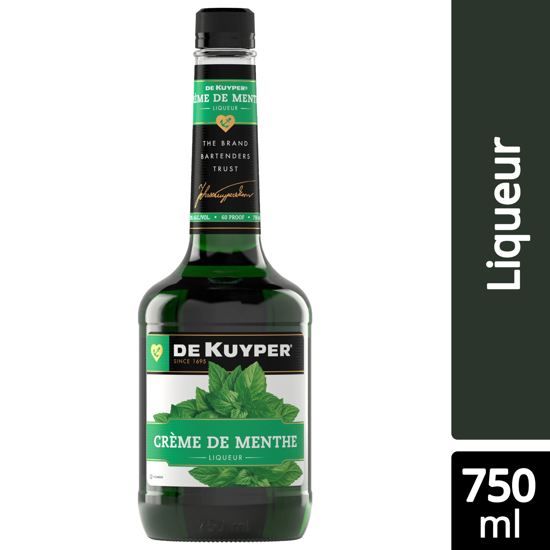 slide 1 of 2, Dekuyper Creme De Menthe Green, 750 ml