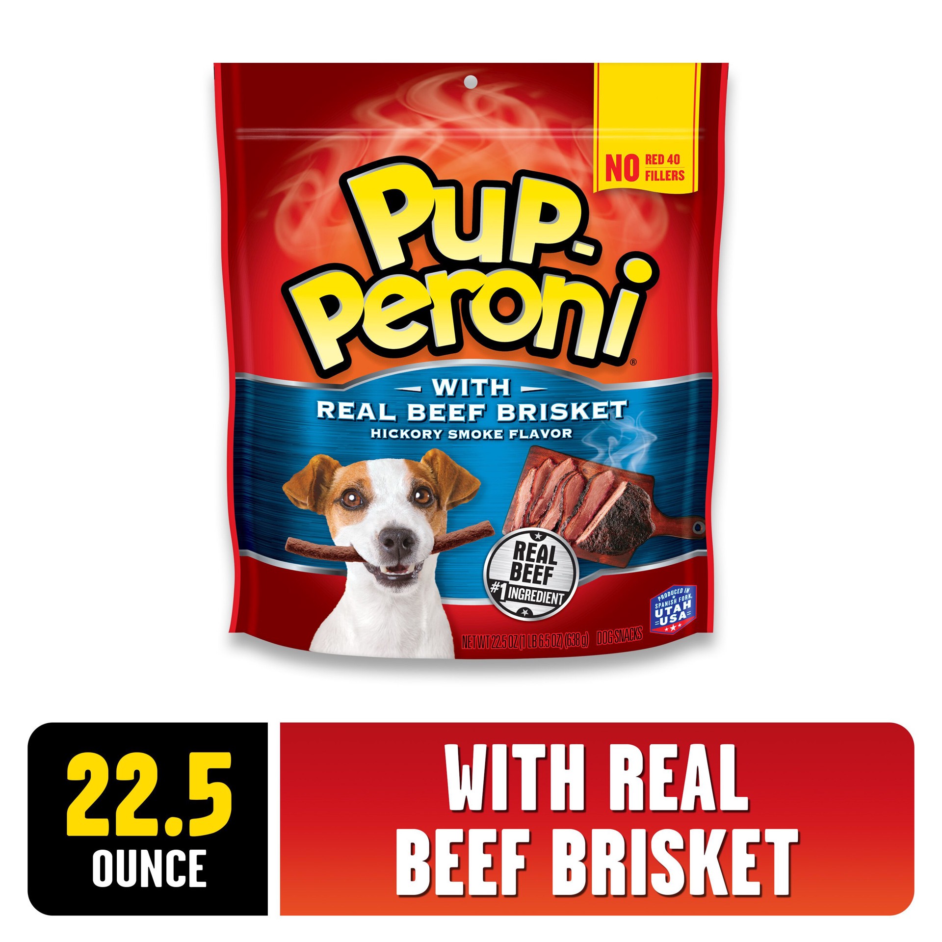 slide 4 of 9, Pup-Peroni Real Beef Brisket With Hickory Smoke Flavor Dog Treats, 22.5oz Bag, 22.5 oz