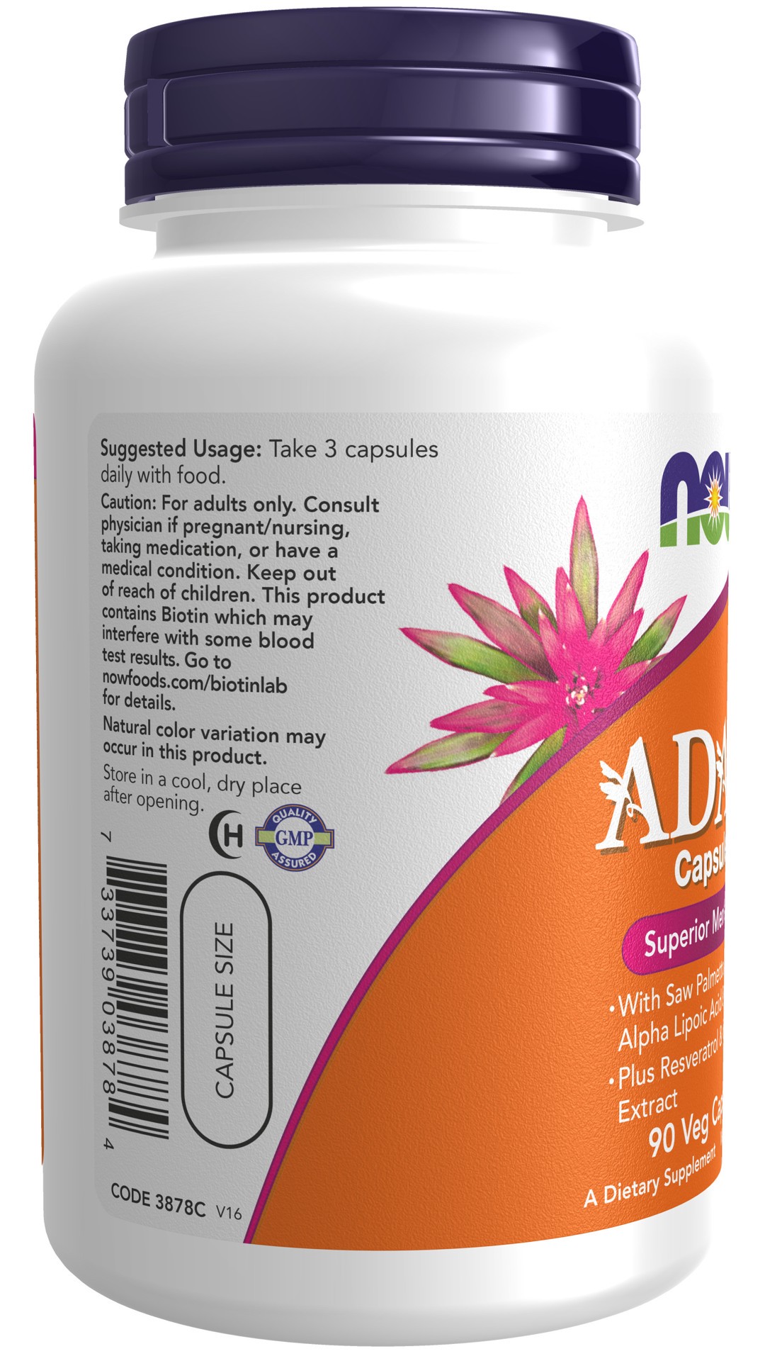 slide 2 of 4, NOW ADAM™ Men's Multiple Vitamin - 90 Veg Capsules, 90 ct