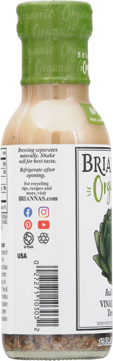 slide 9 of 9, BRIANNAS Organic French Vinaigrette Dressing, 10 oz