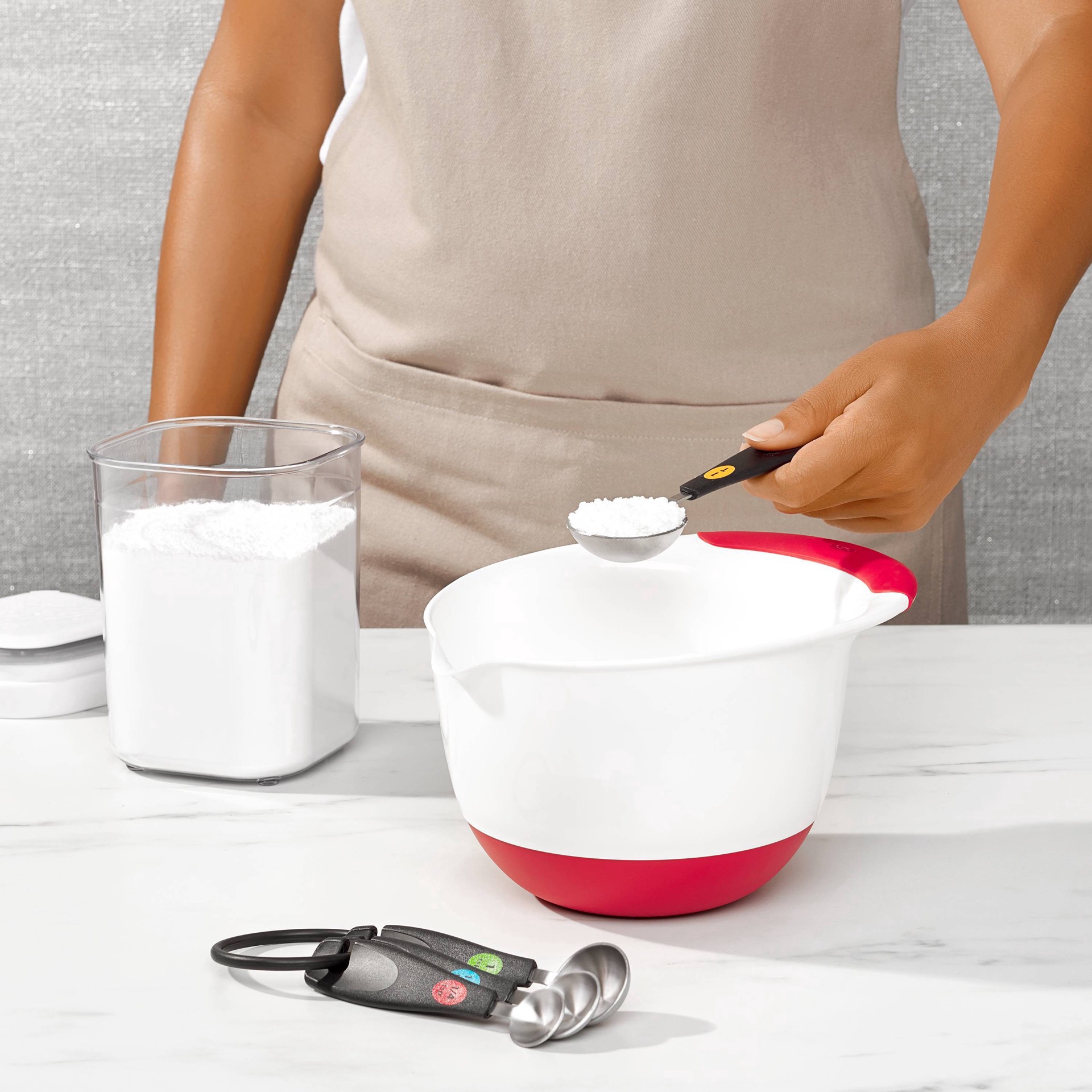 slide 7 of 9, OXO Stainless Steel Measuring Spoons, 4 ct