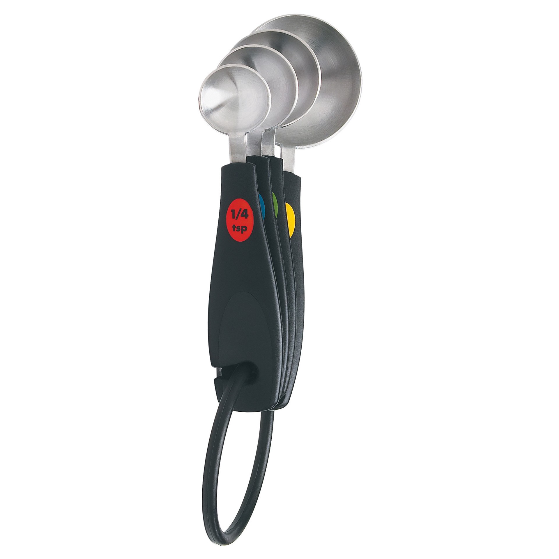 slide 8 of 9, OXO Stainless Steel Measuring Spoons, 4 ct