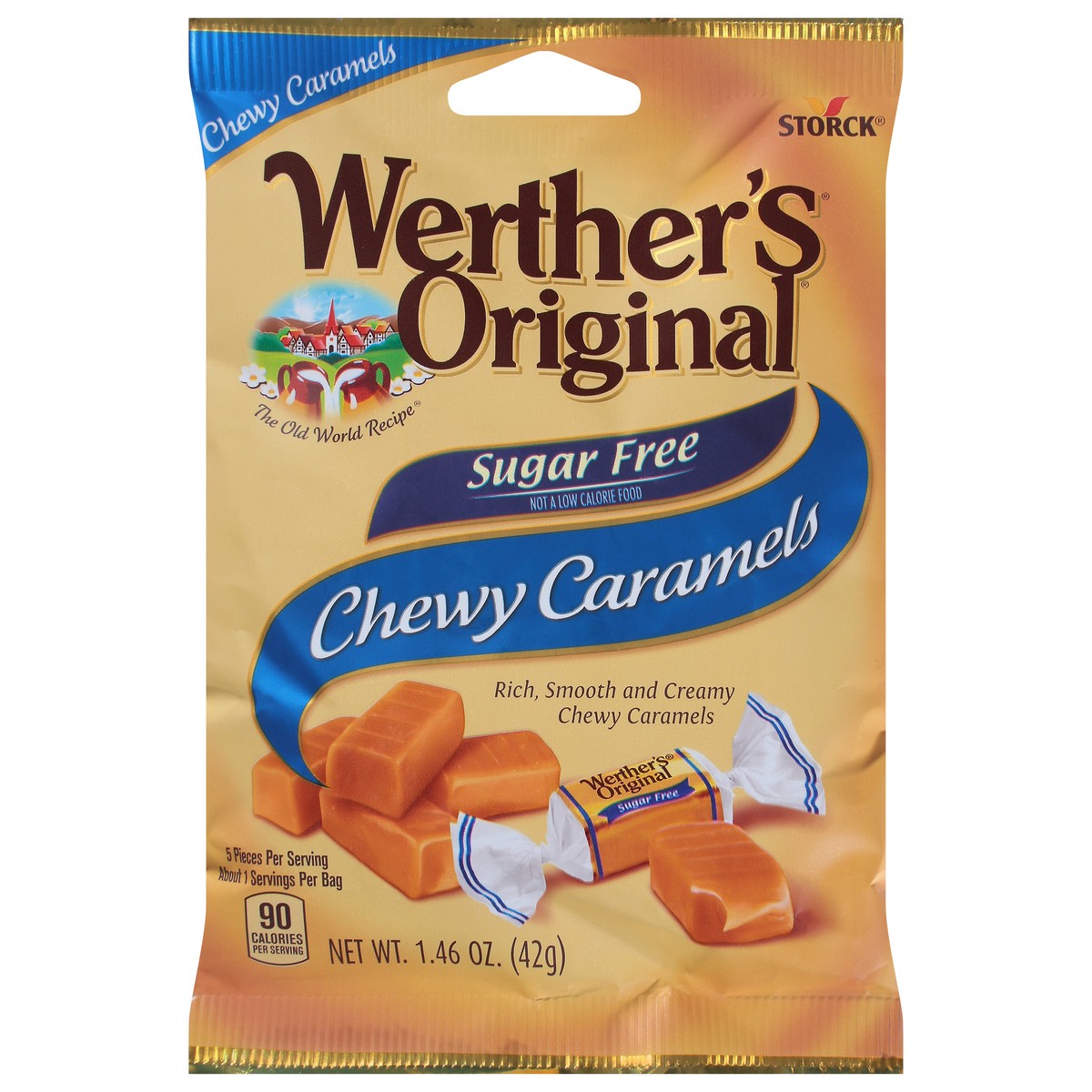 slide 1 of 9, Werther's Original Chewy Caramels 1.46 oz, 1.46 oz