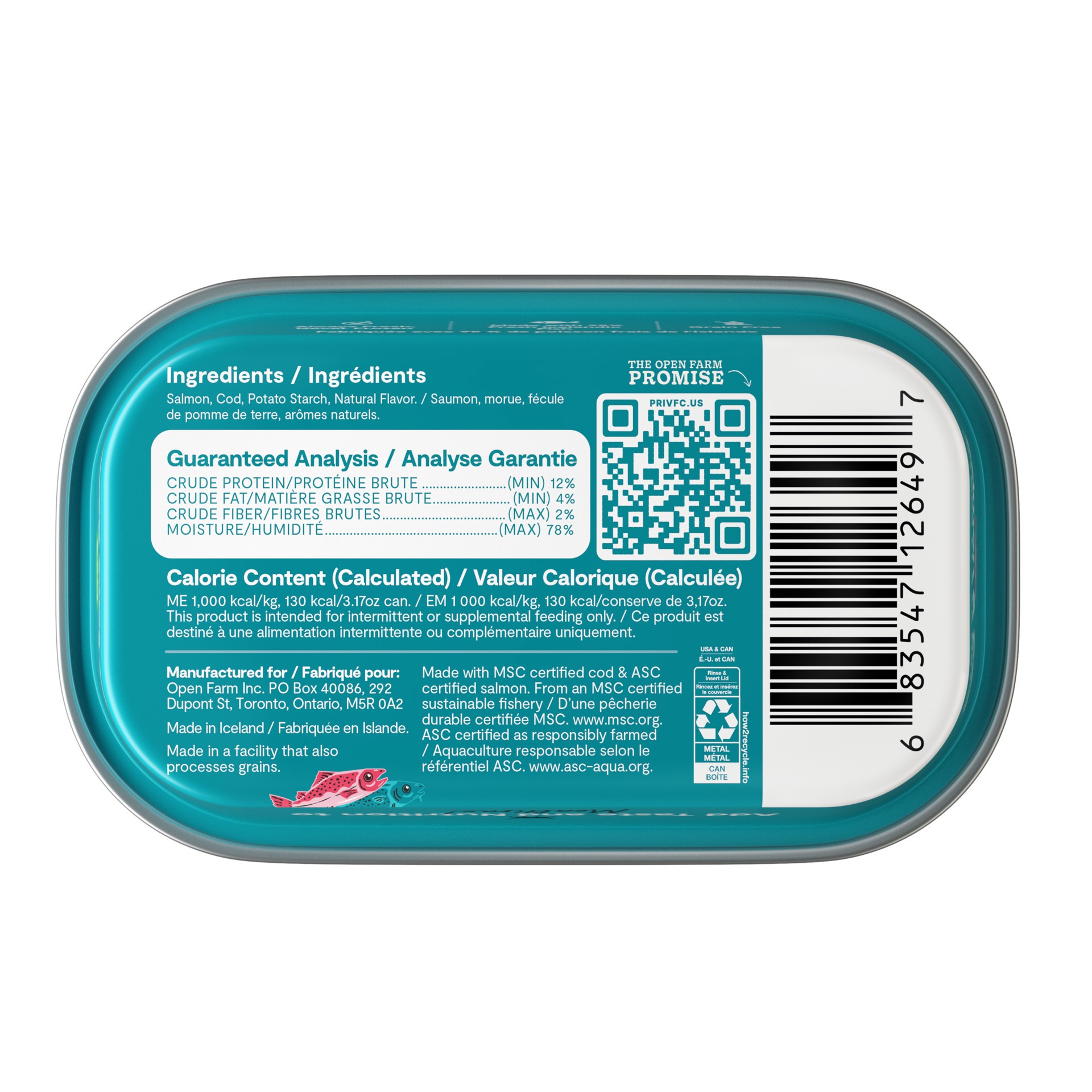 slide 2 of 2, OPEN FARM Salmon & Cod Topper for Cats 3.17 oz, 3.17 oz