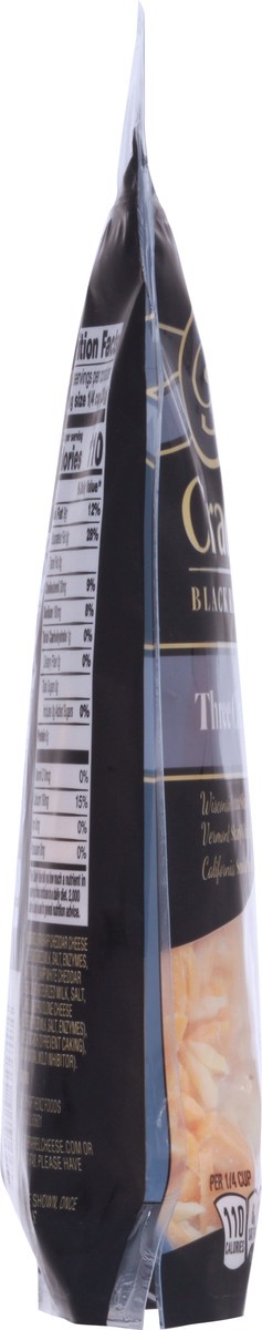 slide 6 of 11, Cracker Barrel Black Ribbon Three Cheese Blend Shredded Cheese, 8 oz. Bag, 8 oz