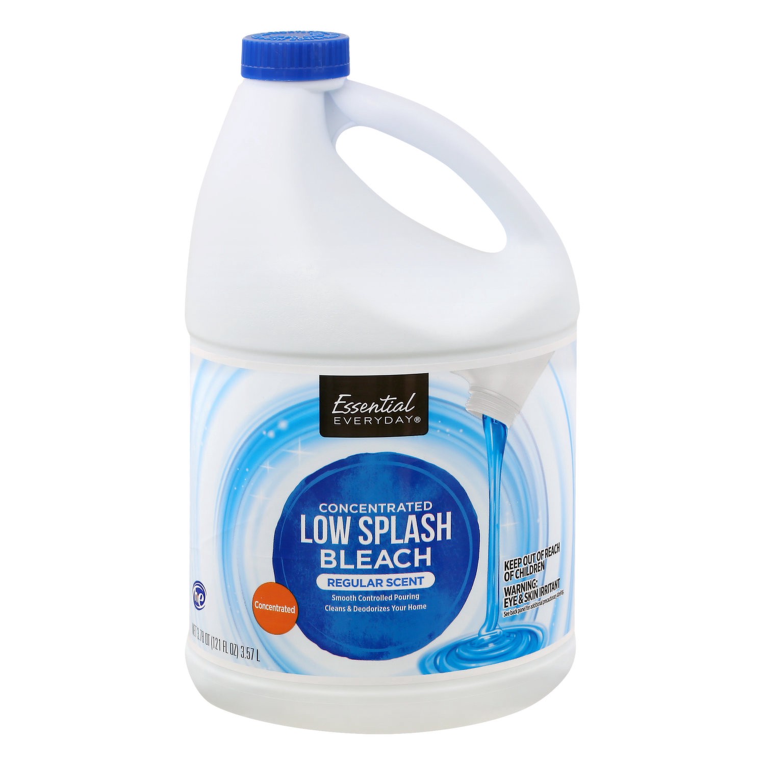 slide 1 of 1, Essential Everyday Bleach, Low Splash, Regular Scent, Concentrated, 3.78 Quart, 3.78 qt