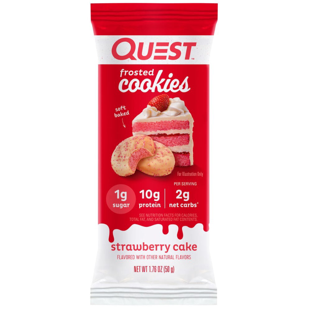 slide 2 of 2, Quest Cookie Strawberry Cake, 1.76 oz