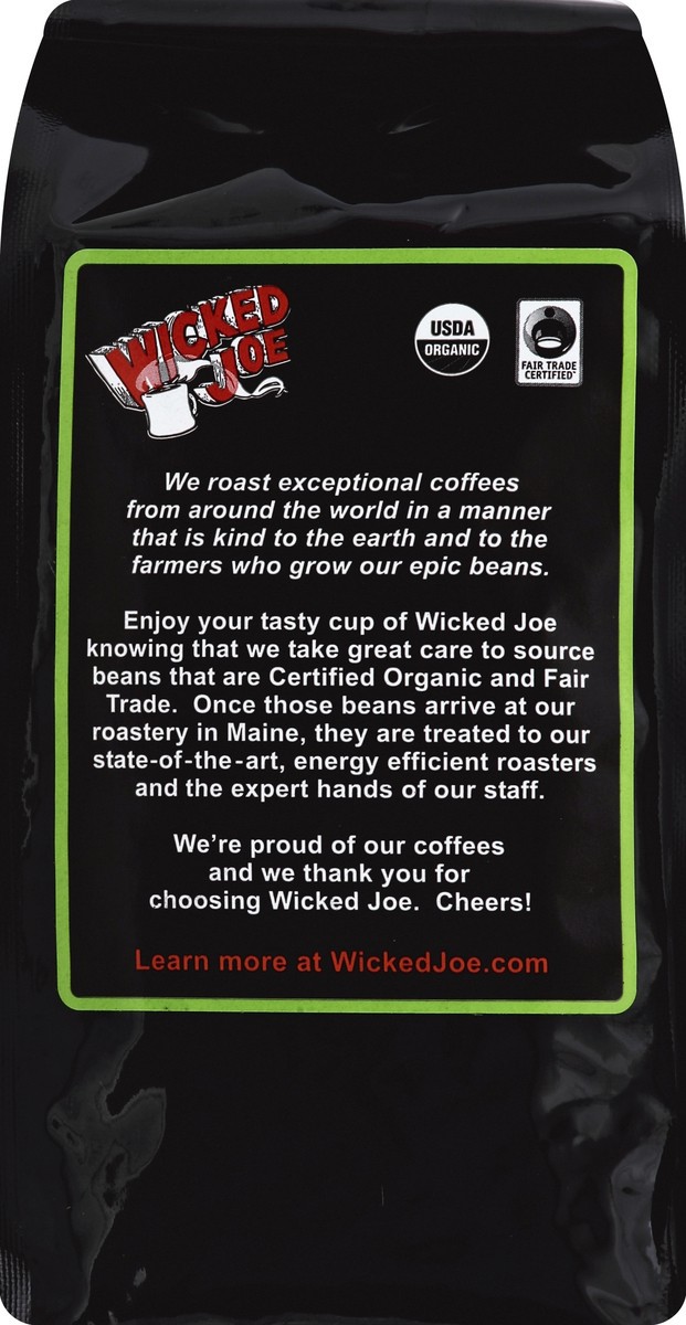 slide 5 of 5, Wicked Joe Coffee Co. Organic Whole Bean Coffee, Big House, Light & Dark Mix, 12 oz