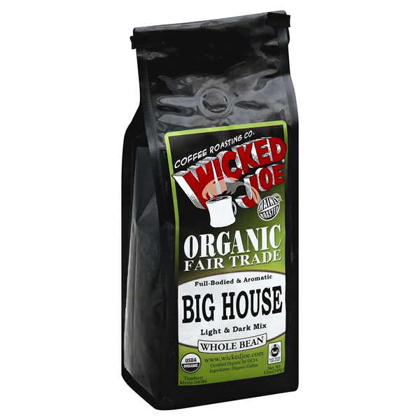 slide 1 of 5, Wicked Joe Coffee Co. Organic Whole Bean Coffee, Big House, Light & Dark Mix, 12 oz