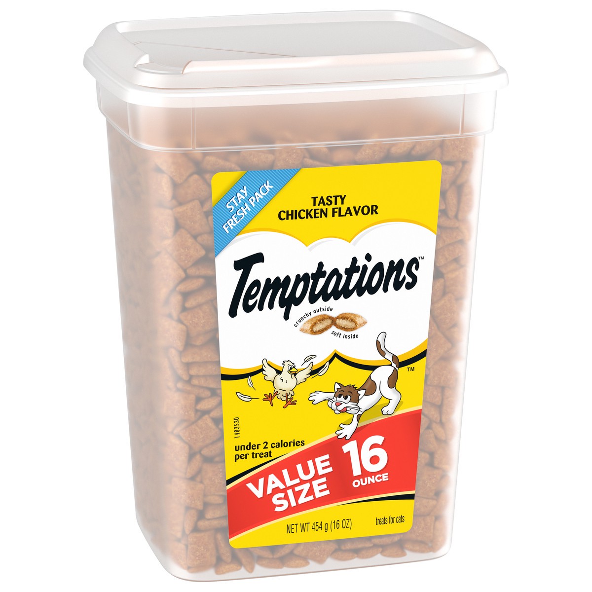 slide 6 of 9, Temptations Tasty Chicken Flavor Crunchy Cat Treats - 16oz, 16 oz