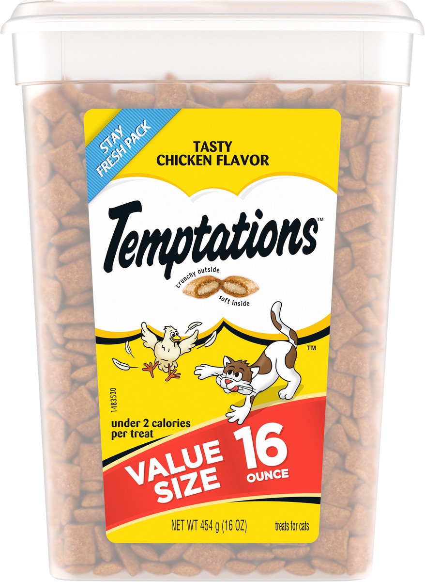 slide 9 of 9, Temptations Tasty Chicken Flavor Crunchy Cat Treats - 16oz, 16 oz