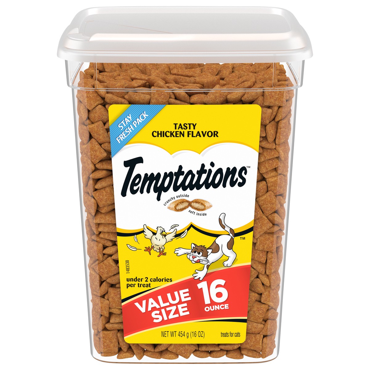 slide 1 of 9, Temptations Tasty Chicken Flavor Crunchy Cat Treats - 16oz, 16 oz