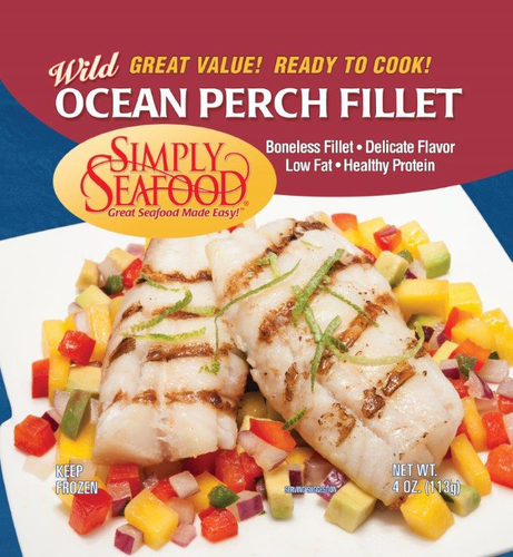 slide 1 of 1, Simply Seafood Ocean Perch Fillet, 4 oz