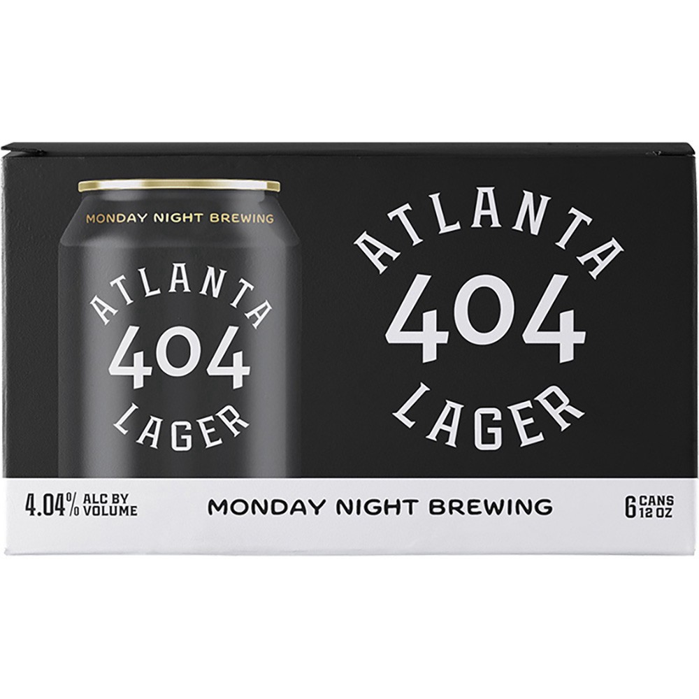 slide 1 of 1, Monday Night 404 Atlanta Lager, 6 ct; 12 oz