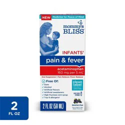 Mommy's Bliss Infants' Natural Berry Flavor Pain & Fever Relief - 160 mg per 5 ml, 2 fl oz