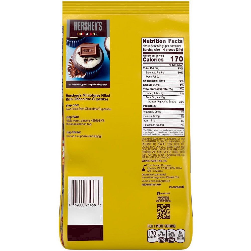 slide 34 of 63, Hershey's Miniatures Assorted Chocolate Candy Party Pack, 35.9 oz, 35.9 oz