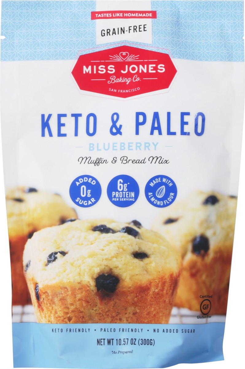slide 10 of 13, Miss Jones Baking Co. Almond Flour Blueberry Bread & Muffin Mix 10.57 oz, 10.57 oz
