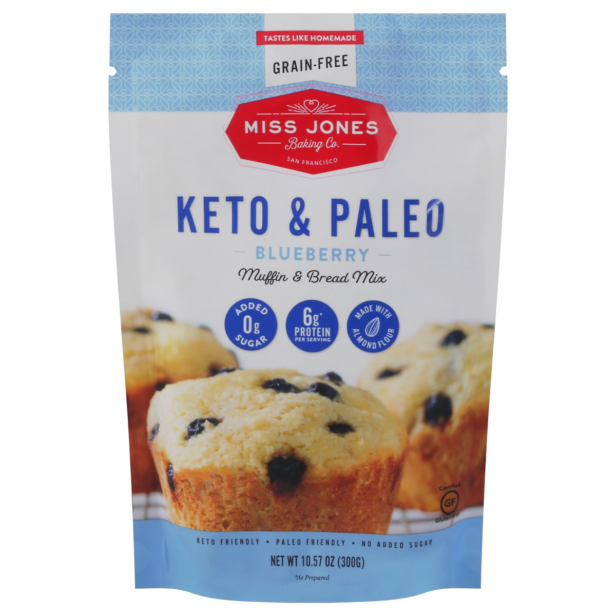 slide 4 of 13, Miss Jones Baking Co. Almond Flour Blueberry Bread & Muffin Mix 10.57 oz, 10.57 oz