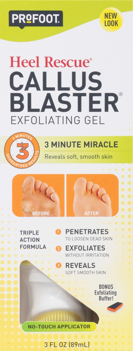 slide 9 of 10, ProFoot Heel Rescue Callus Blaster Exfoliating Gel 3 fl oz, 3 fl oz