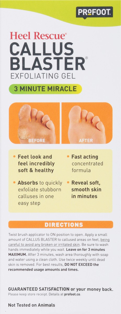 slide 8 of 10, ProFoot Heel Rescue Callus Blaster Exfoliating Gel 3 fl oz, 3 fl oz