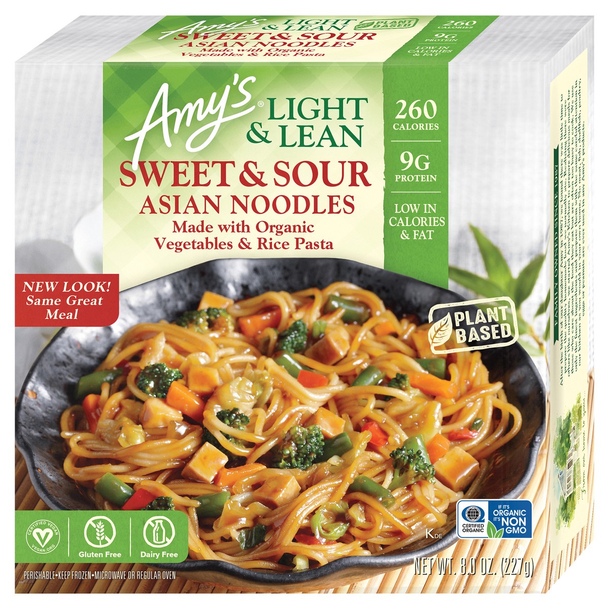 slide 2 of 8, Amy's Amys Asian Noodle Sweet & Sour Light & Lean, 8 oz