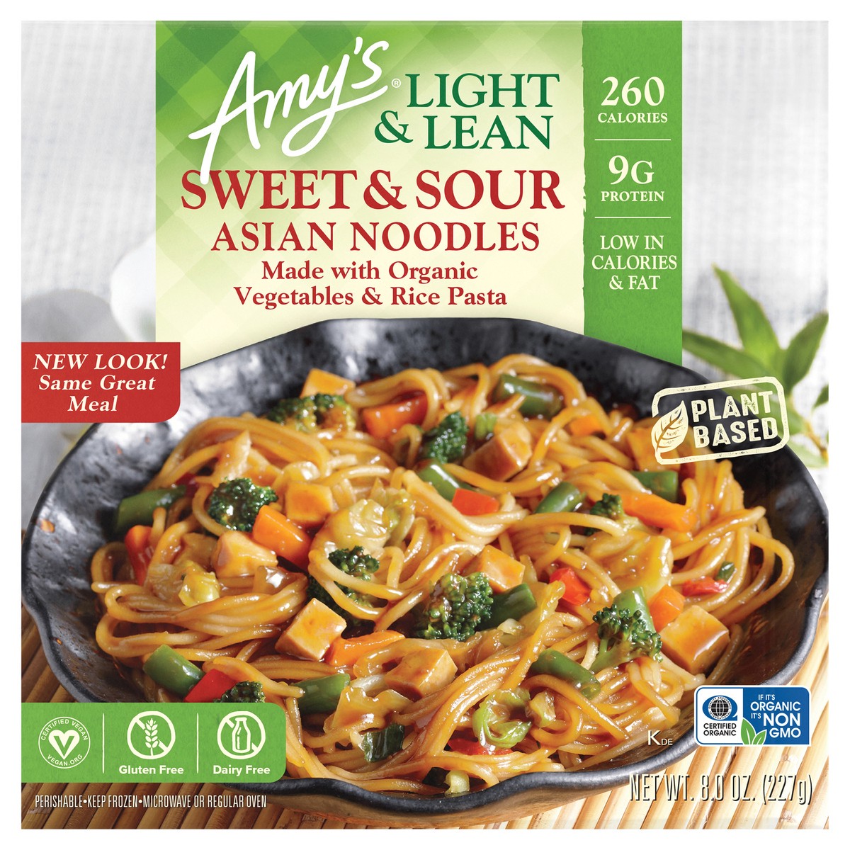 slide 1 of 8, Amy's Amys Asian Noodle Sweet & Sour Light & Lean, 8 oz