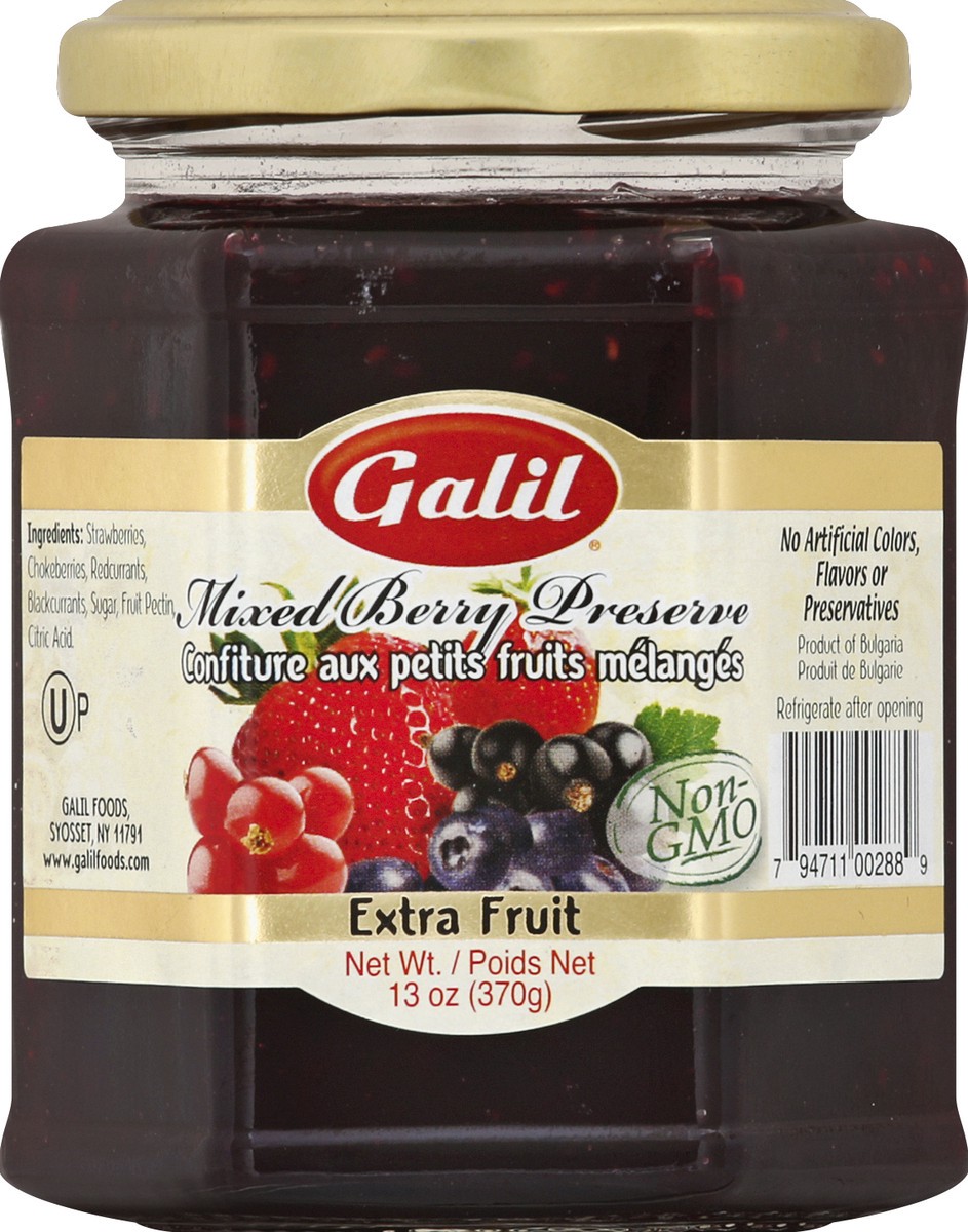 slide 1 of 2, Galil Mixed Berry Preserve 13 oz, 13 oz