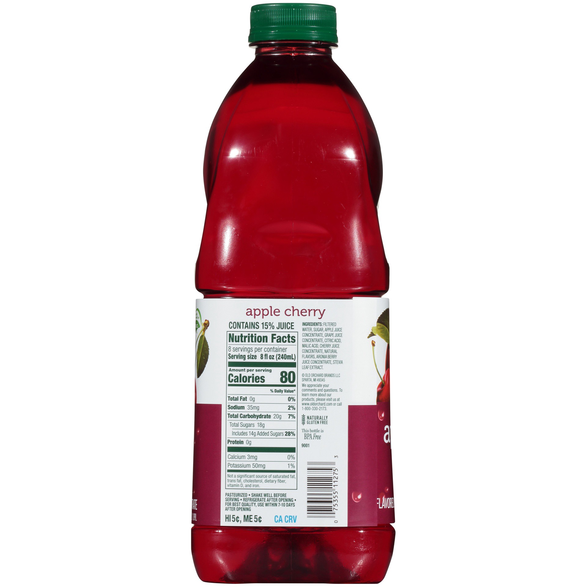 slide 3 of 15, Old Orchard Apple Cherry Juice 25%, 64 fl oz