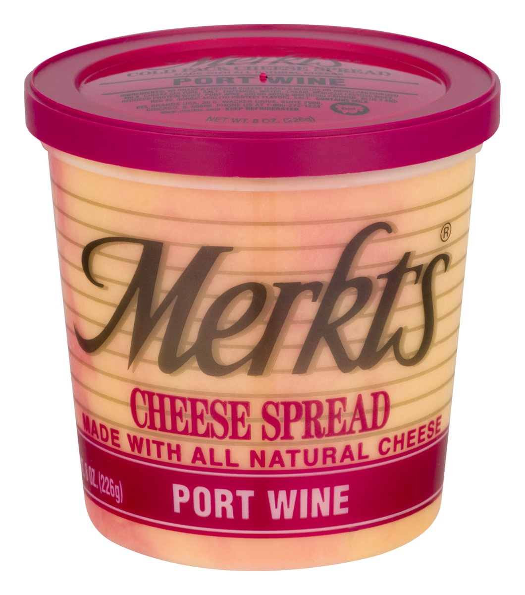 slide 1 of 1, Merkt's Cheese Spread Port Wine, 8 oz