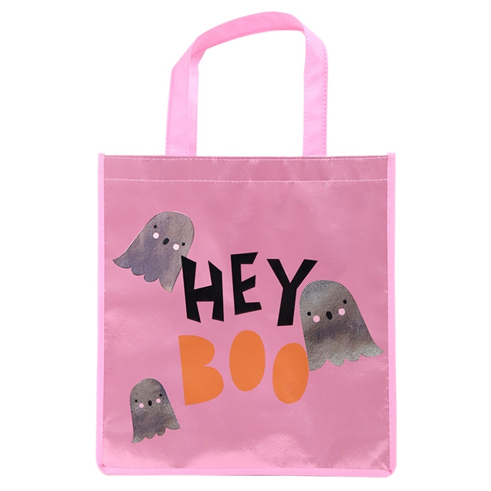 slide 1 of 1, Holiday Home Reflective Hey Boo Bag - Pink, 1 ct