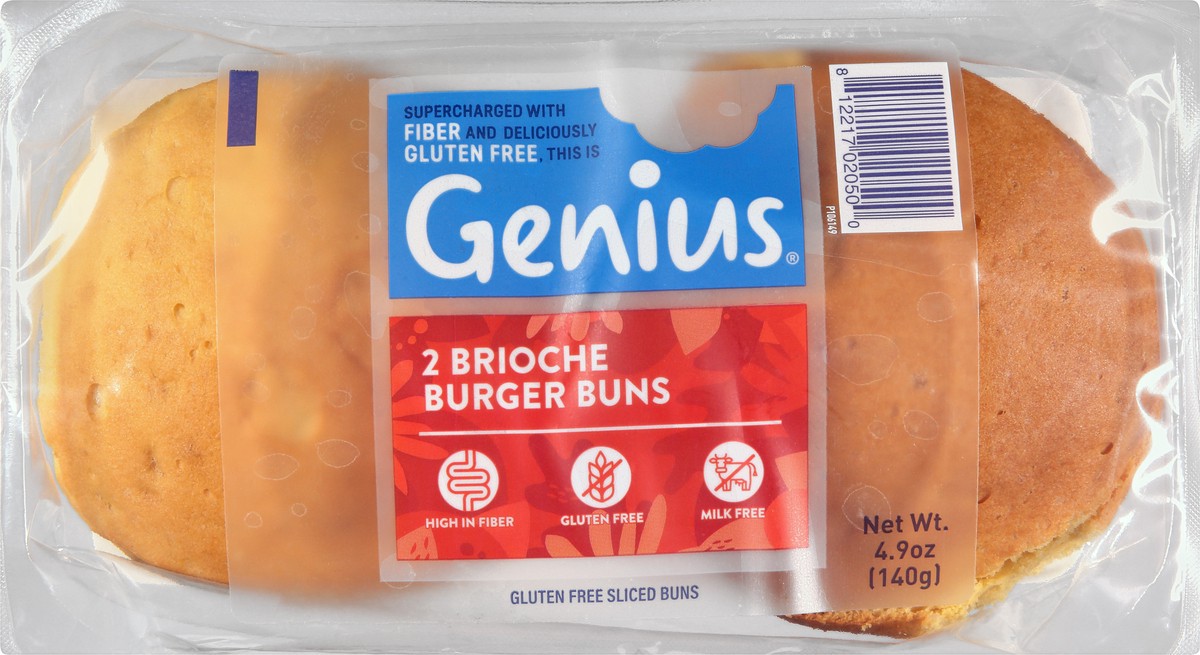 slide 1 of 9, Genius Burger Buns, 2 ct