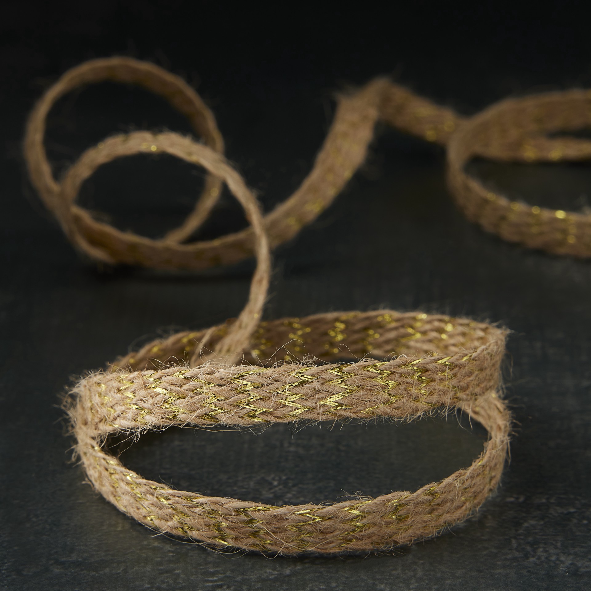 slide 2 of 4, 7/16" X 5yd. Metallic Jute Ribbon By Celebrate It, 7/16 in x 5 yd
