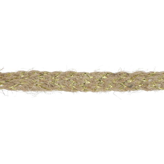 slide 1 of 4, 7/16" X 5yd. Metallic Jute Ribbon By Celebrate It, 7/16 in x 5 yd