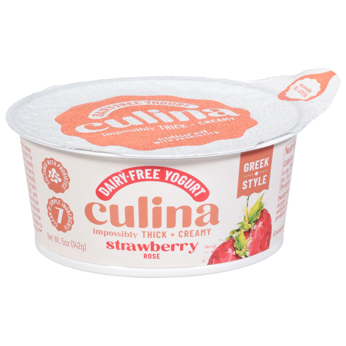 slide 1 of 11, Culina Dairy-Free Greek Style Strawberry Rose Yogurt 5 oz, 5 oz