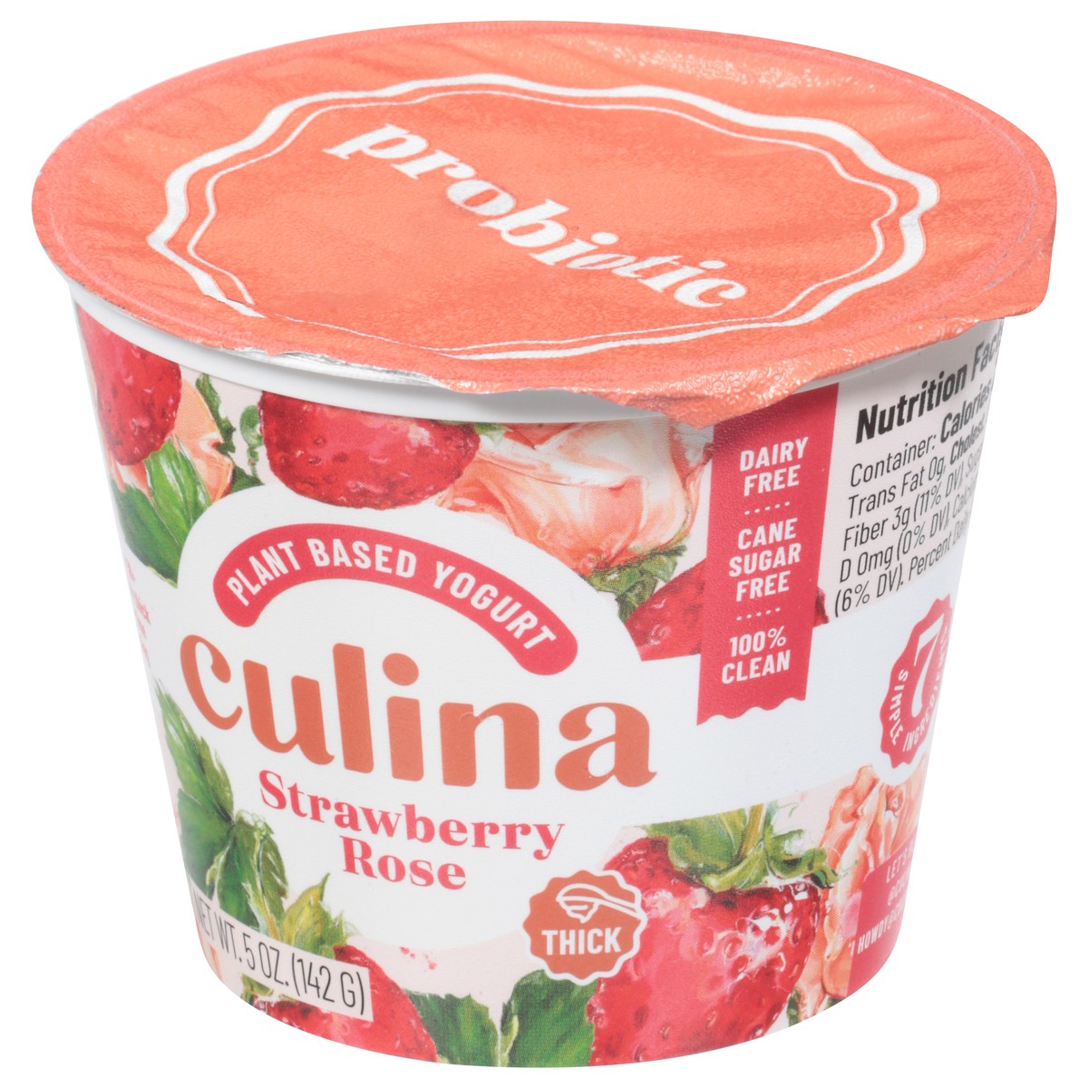 slide 2 of 11, Culina Thick Strawberry Rose Plant Based Yogurt 5 oz, 5 oz