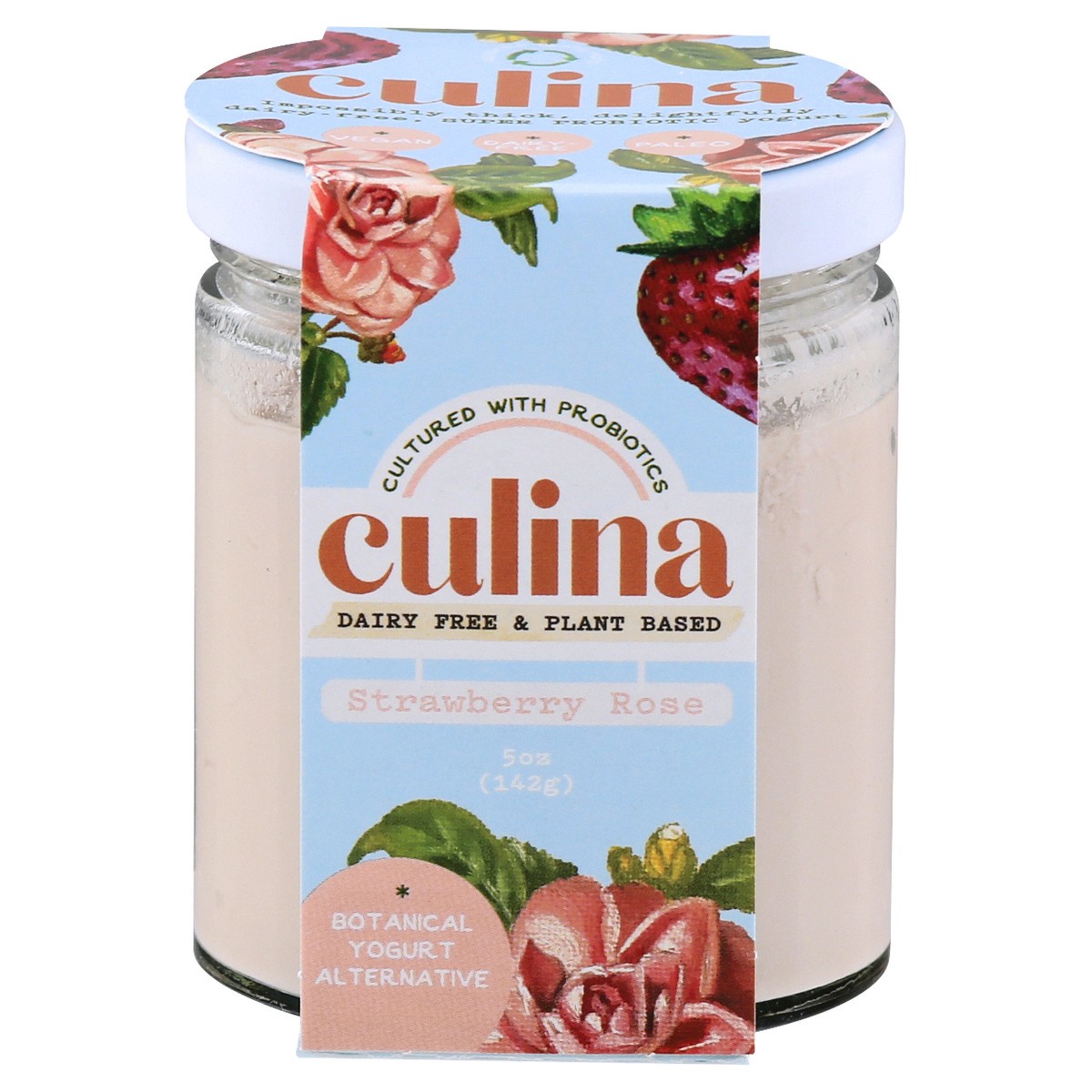 slide 1 of 1, Culina Strawberry Rose Dairy Free & Plant Based Yogurt, 5 oz