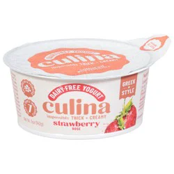 Culina Dairy-Free Greek Style Strawberry Rose Yogurt 5 oz