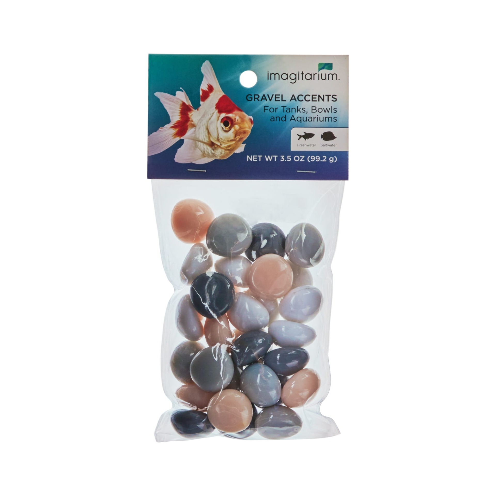 slide 1 of 1, Imagitarium Rose and Grey Stone Aquarium Gravel Accent Mix, 1 ct