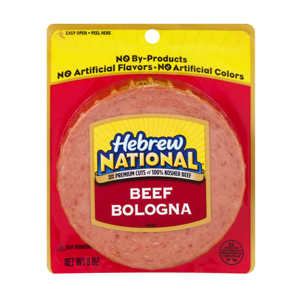 slide 1 of 1, Hebrew National Beef Bologna, 8 oz