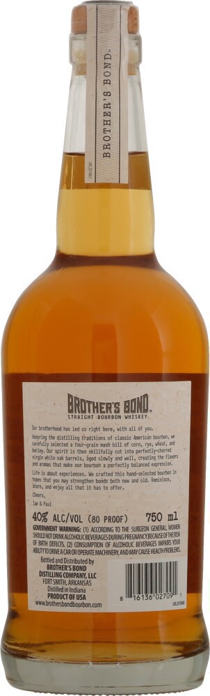 slide 12 of 22, Brother's Bond Straight Bourbon Whiskey 750 ml, 750 ml